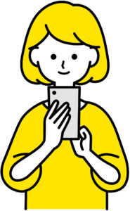 スマホを持つ女性